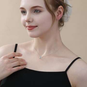 Semoya Gold Soccer Necklace for Women Girls, Soccer Mom Pendant Sports Chain Accessories Necklaces T...