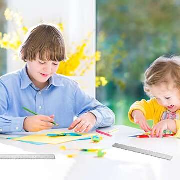 3 Pieces 8.4 Inches Irregular Edges Ruler Deckle Edges Ruler Measuring Embossing Cutting Dies Paper Tearing Ruler for Card Making Scrapbooking Craft Decor School Office Tools