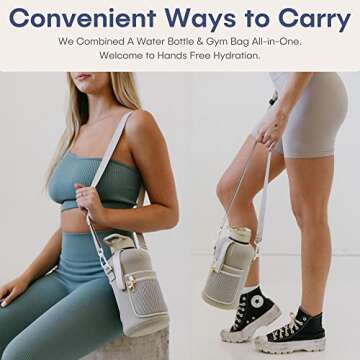 HYDRARANK Half Gallon Water Bottle with Storage Sleeve and Straw Lid - BPA Free Large Gym Water Bottle - Leak Proof - Reusable Water Jug with Strap, Handle for Daily Hydration (74 Ounce)