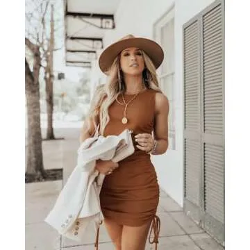 Versatile BTFBM Women Bodycon Mini Dress - Adjustable & Chic