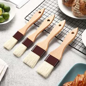 Natural Boar Bristle Pastry Brush Set - Quality Kitchen Tools