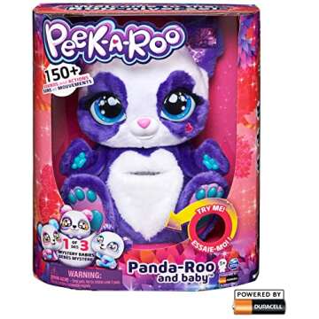Peek-A-Roo - Interactive Panda-Roo Plush Toy with Mystery Baby-Roo Surprise - Over 150 Sounds & Acti...