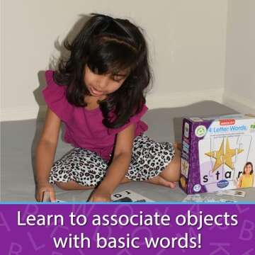 4 Letter Words Self-Correcting Puzzle for Kids Ages 3-5