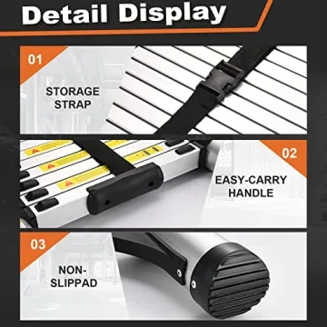 SocTone 12.5 FT Telescoping Ladder for Indoor and Outdoor Use