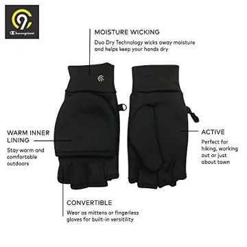 C9 Champion Women's Flip Top Mittens, Warm and Functional