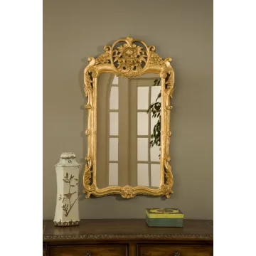 Hickory Manor House Flourishing Mirror Gold Leaf Decor