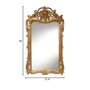 Hickory Manor House Flourishing Mirror Gold Leaf Decor