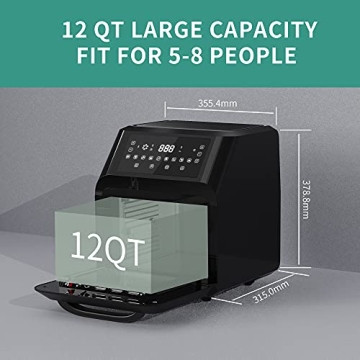 Besile 12QT Multifunction Air Fryer with LCD Touchscreen