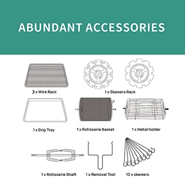 Besile 12QT Multifunction Air Fryer with LCD Touchscreen