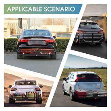 KAIZONPOT 60" x 24" x 6" Trailer Hitch Cargo Carrier Hitch Mount Folding Vehicle Cargo Basket 550lb ...