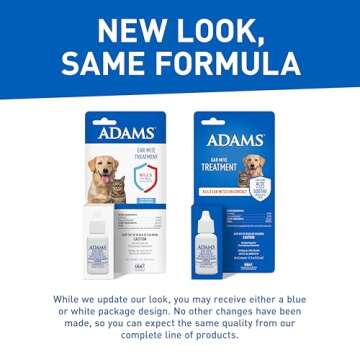 Adams Ear Mite Treatment For Dogs and Cats Over 12 Weeks, Kills Ear Mites On Contact, Relief For Dog...