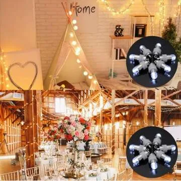 Mudder 40 Pieces LED Balloon Lights Mini Battery Powered Party LED Lights Bulbs for Paper Lantern Balloon Wedding Halloween Christmas Party Decoration Centerpieces(White)
