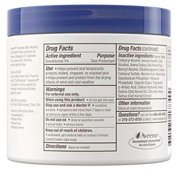 Aveeno Cracked Skin Relief Balm 11 Ounce Jar (Pack of 2)