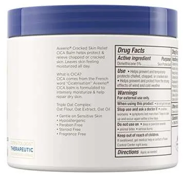 Aveeno Cracked Skin Relief Balm 11 Ounce Jar (Pack of 2)