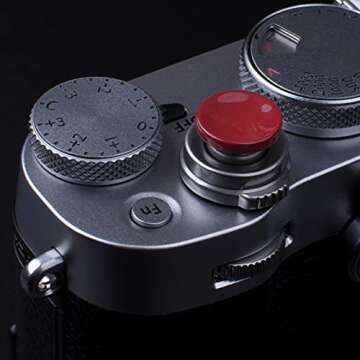 VKO Dark Red Soft Metal Shutter Release Buttons for Cameras