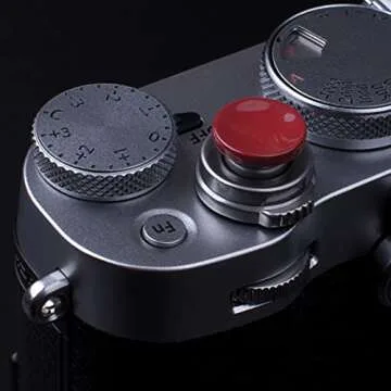 VKO Dark Red Soft Metal Shutter Release Buttons for Cameras