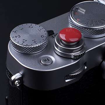 VKO Dark Red Soft Metal Shutter Release Buttons for Cameras