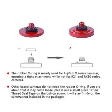 VKO Dark Red Soft Metal Shutter Release Buttons for Cameras