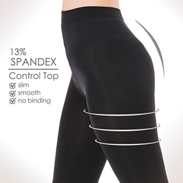 G&Y 5 Pairs Control Top Semi Opaque Tights for Women