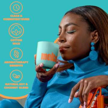 Bergamot & Vetiver Scented Candle - Natural Soy & Coconut Blend with Cotton Wick - Gift Candles for Men and Women with Gift Box - Non Toxic & Made in The USA - 50hr Slow Burn