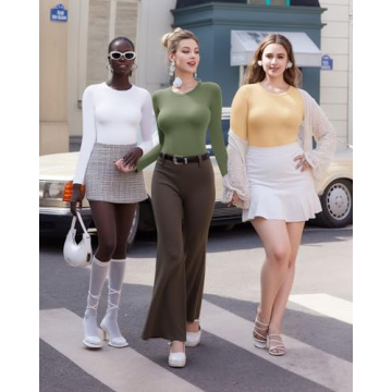 Stylish MANGOPOP Black Long Sleeve Bodysuit for Women