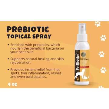 Petbiotics Organic Prebiotic Spray for Sensitive Pet Skin