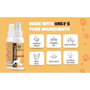 Petbiotics Organic Prebiotic Spray for Sensitive Pet Skin