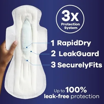 Always Overnight Pads with Wings for Heavy Flow Confidence