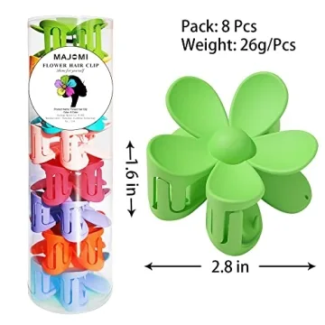 Flower Hair Claw Clips - 8PCS Cute & Durable Hair Accessories