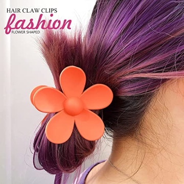 Flower Hair Claw Clips - 8PCS Cute & Durable Hair Accessories