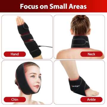 Comfytemp Red Light Therapy Wrap for Body, 37'' Near Infrared Light Belt for Neck Face Chin Knee Ank...