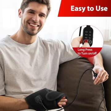 Comfytemp Red Light Therapy Wrap for Body, 37'' Near Infrared Light Belt for Neck Face Chin Knee Ankle Pain Relief, 10W Wearable Wrap with 63 LEDs for Hand Foot Joint Muscle Stiffness, 660nm & 850nm