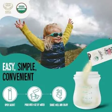 Voyager Toddler Milk On The Go, Organic Powder for Kids