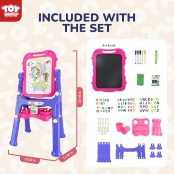 STEAM Life 4-in-1 Kids Art Easel - Double-Sided Fun