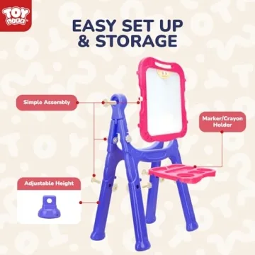 STEAM Life 4-in-1 Kids Art Easel - Double-Sided Fun