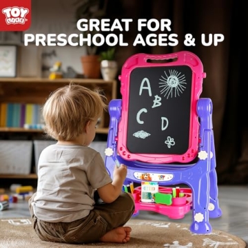 STEAM Life 4-in-1 Kids Art Easel - Double-Sided Fun