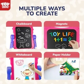 STEAM Life 4-in-1 Kids Art Easel - Double-Sided Fun