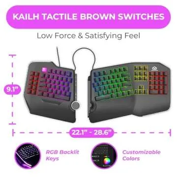 Cloud Nine C989M Ergonomic Keyboard with RGB Lighting