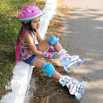 NEMONE Mermaid Light-Up Roller Skates for Girls