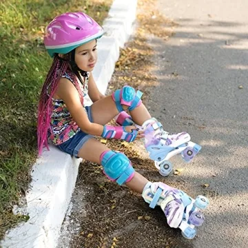 NEMONE Mermaid Light-Up Roller Skates for Girls