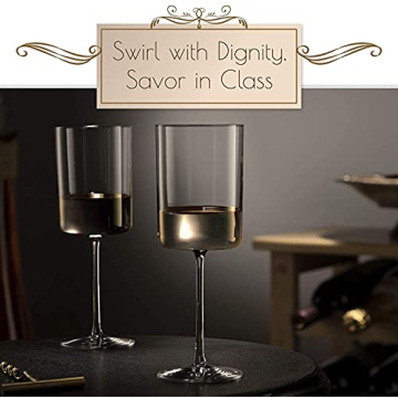 BENETI Square Wine Glass Set of 4 - Elegant and Durable