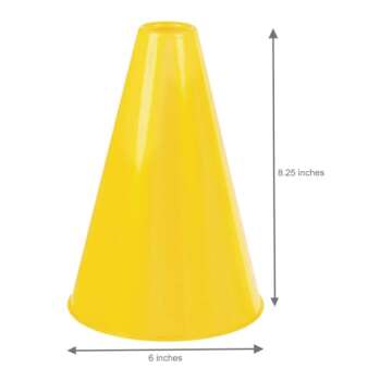 Yellow Plastic Megaphone (8.25" x 6") – 1 Pc - Eco-Friendly & Lightweight Design - Ideal For Sport...