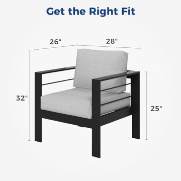 Wisteria Lane Aluminum Patio Armchair with Cushions