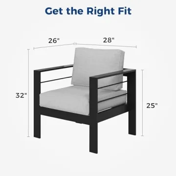 Wisteria Lane Aluminum Patio Armchair with Cushions