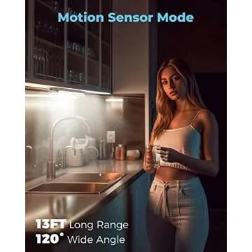 LED Under Cabinet Lighting Wireless,1500mAh USB-C Rechargeable LED Motion Sensor Light Indoor Closet Lights Motion Sensored Under Counter Lights for Kitchen Lights Under Cabinet(White,9.8inch)