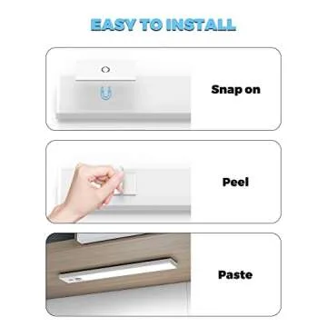 LED Under Cabinet Lighting Wireless,1500mAh USB-C Rechargeable LED Motion Sensor Light Indoor Closet Lights Motion Sensored Under Counter Lights for Kitchen Lights Under Cabinet(White,9.8inch)