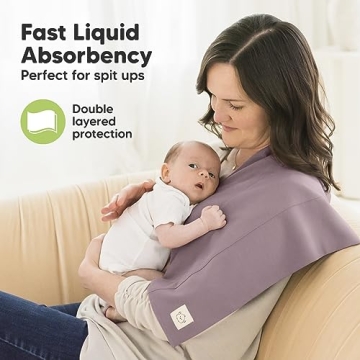 Organic Baby Burp Cloths - Extra Soft & Absorbent 6-Pack