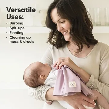 Organic Baby Burp Cloths - Extra Soft & Absorbent 6-Pack