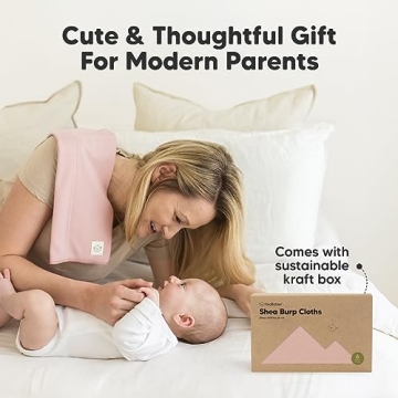 Organic Baby Burp Cloths - Extra Soft & Absorbent 6-Pack