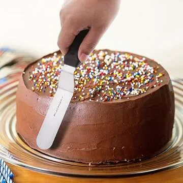 PUCKWAY Angled Icing Spatula Set for Cake Decorating